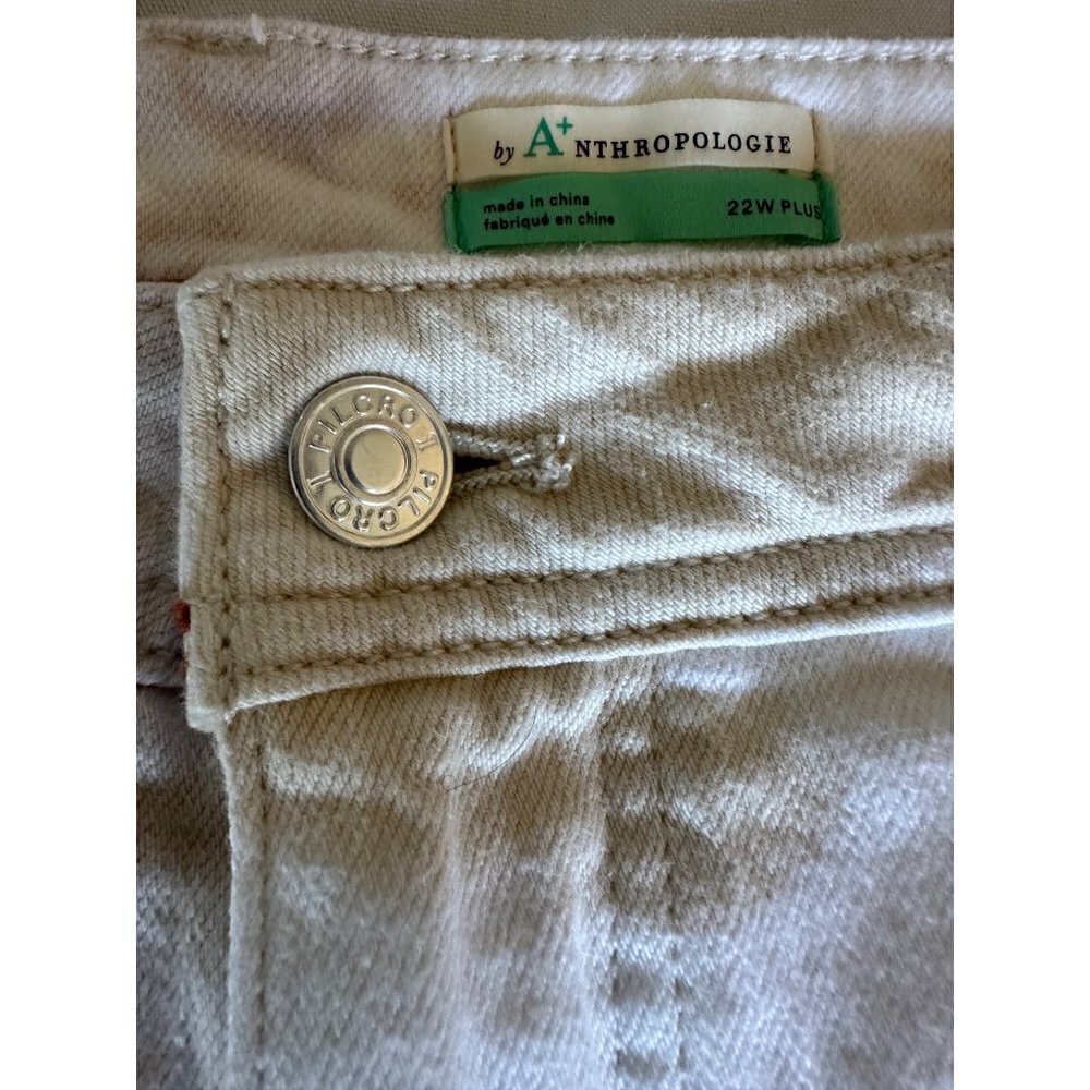 ANTHROPOLOGIE + Pilcro Slim Boyfriend Crop Tie Dye Jeans Plus Size 22W NEW $160 - Picture 9 of 13